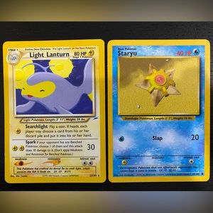 Light Lanturn 23/105, Staryu 65/102 Pokemon Cards
